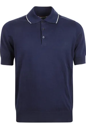 Brunello Cucinelli Heren, Tops, Blauw, Maat: M Katoen