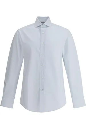Brunello Cucinelli Heren, Overhemden, Blauw, Maat: S Katoen