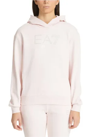 EA7 Dames, Sweatshirts & Hoodies, Roze, Maat: S Katoen