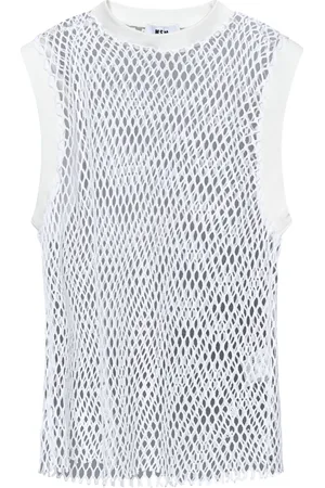 Msgm Dames, Tops, Wit, Maat: XS Katoen
