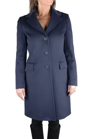 Made in italia Dames, Mantels, Blauw, Maat: 3XL Wol