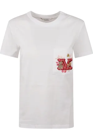 Max Mara Dames, Tops, Wit, Maat: M Katoen