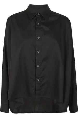 YOHJI YAMAMOTO Dames, Blouses & Shirts, Zwart, Maat: M Katoen
