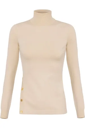 Elisabetta Franchi Dames, Truien, Wit, Maat: S