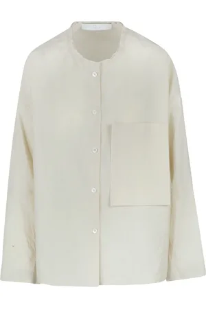 TELA Dames, Blouses & Shirts, Geel, Maat: M Katoen
