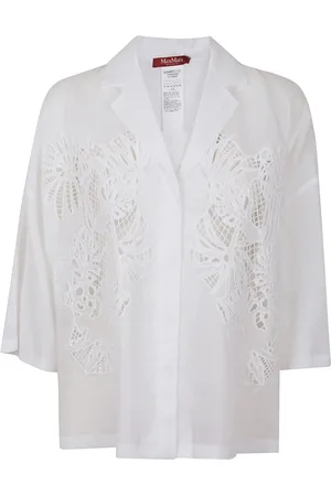 Max Mara Dames, Blouses & Shirts, Wit, Maat: L