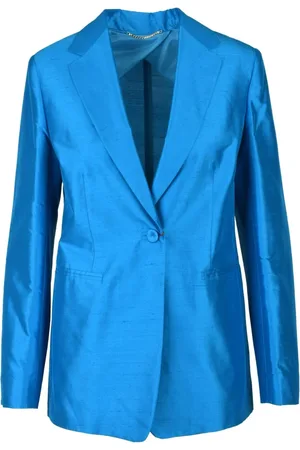 Max Mara Dames, Jassen, Blauw, Maat: S Zijde