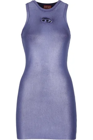 Diesel Dames, Jurken, Paars, Maat: L Viscose