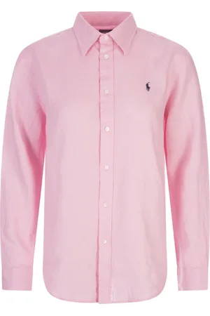 Ralph Lauren Dames, Blouses & Shirts, Roze, Maat: L Linnen