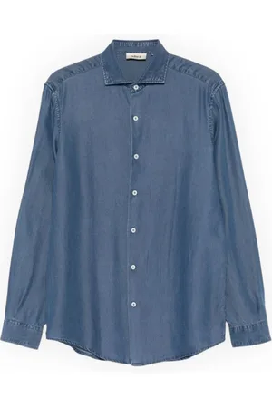 ALTEA Heren, Overhemden, Blauw, Maat: L