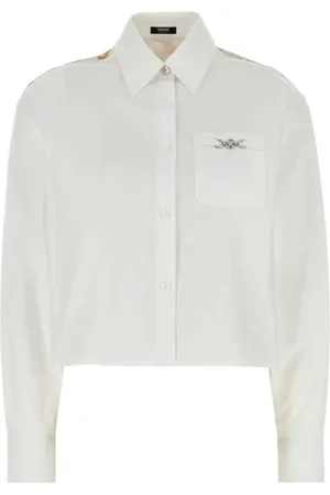 VERSACE Dames, Blouses & Shirts, Wit, Maat: S