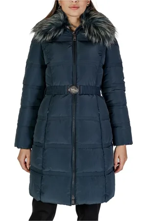 Guess Dames, Mantels, Blauw, Maat: M Poliester