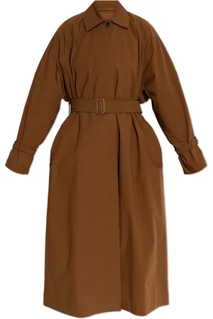 Max Mara Dames, Mantels, Bruin, Maat: M Katoen
