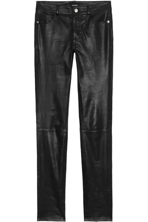 Zadig & Voltaire Dames, Broeken, Zwart, Maat: S Leer
