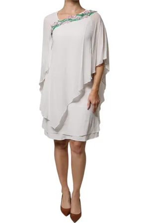 BLUMARINE Dames, Jurken, Wit, Maat: M Chiffon