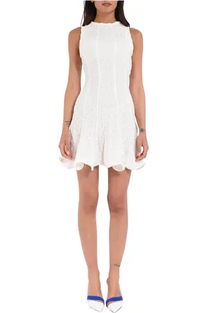 Msgm Dames, Jurken, Wit, Maat: XS Katoen