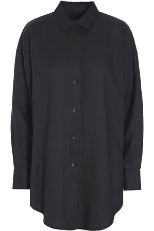 Bitte Kai Rand Dames, Blouses & Shirts, Zwart, Maat: S Linnen