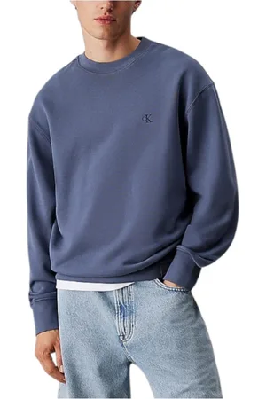 Calvin Klein Heren, Sweatshirts & Hoodies, Blauw, Maat: S Katoen