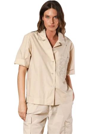 Masons Dames, Blouses & Shirts, Geel, Maat: 2XS Katoen
