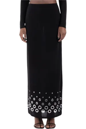 Paco rabanne Dames, Rokken, Zwart, Maat: XS
