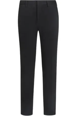 Ermenegildo Zegna Heren, Broeken, Zwart, Maat: 2XL Katoen