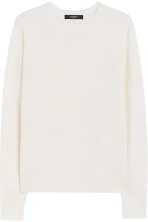 Max Mara Dames, Truien, Wit, Maat: S Linnen