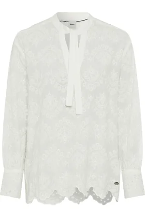 Brax Dames, Blouses & Shirts, Wit, Maat: XL Katoen