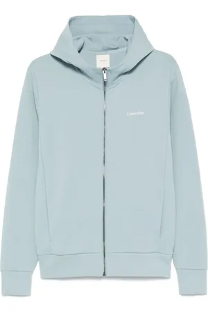 Calvin Klein Heren, Sweatshirts & Hoodies, Blauw, Maat: XL Katoen