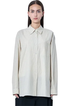 The Row Dames, Blouses & Shirts, Groen, Maat: 2XS Katoen