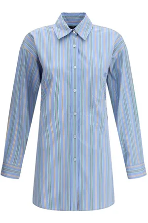 Etro Dames, Blouses & Shirts, Blauw, Maat: M Katoen