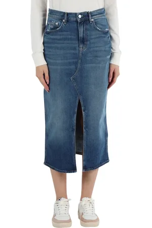 Tommy Hilfiger Dames, Rokken, Blauw, Maat: W27 Denim