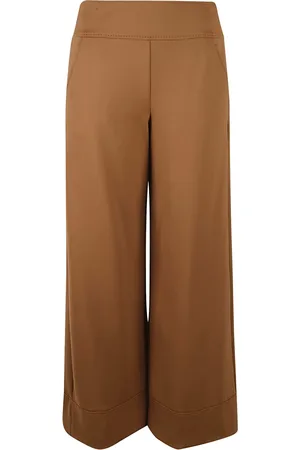 Max Mara Dames, Broeken, Bruin, Maat: M Polyamide