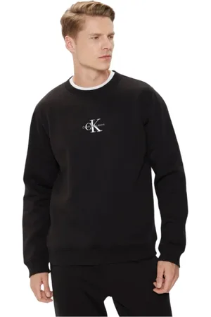 Calvin Klein Heren, Sweatshirts & Hoodies, Zwart, Maat: S Katoen