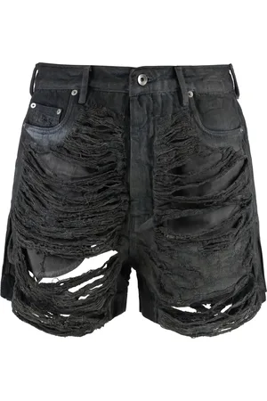 Rick Owens Heren, Korte broeken, Grijs, Maat: W34 Katoen