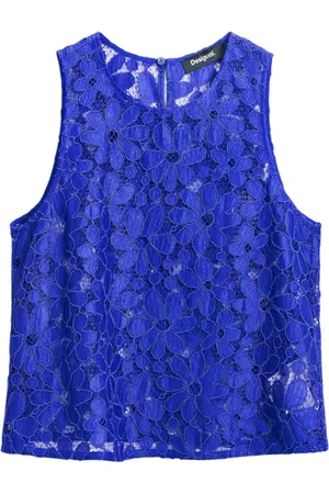 Desigual Dames, Tops, Blauw, Maat: XS Poliester