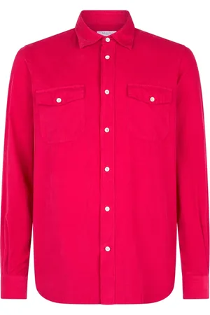 Boglioli Heren, Overhemden, Roze, Maat: L Corduroy