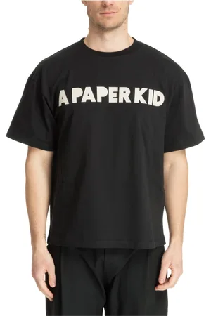 A PAPER KID Heren, Tops, Zwart, Maat: S Katoen