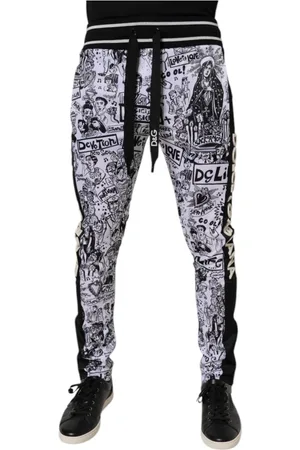 Dolce & Gabbana Heren, Broeken, Wit, Maat: S Poliester