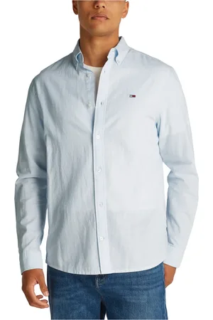 Tommy Hilfiger Heren, Overhemden, Blauw, Maat: S Linnen
