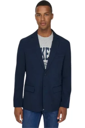 Only & Sons Heren, Jassen, Blauw, Maat: 2XL Viscose