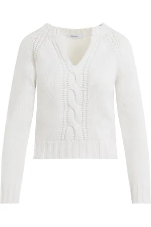 Max Mara Dames, Truien, Wit, Maat: S Kasjmier