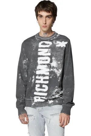 John Richmond Heren, Sweatshirts & Hoodies, Grijs, Maat: 2XL Katoen