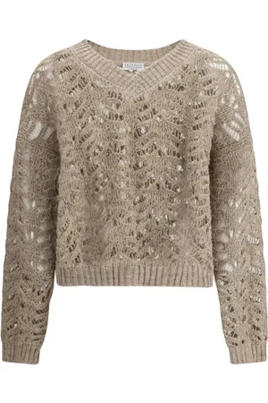 Brunello Cucinelli Dames, Truien, , Maat: L Linnen