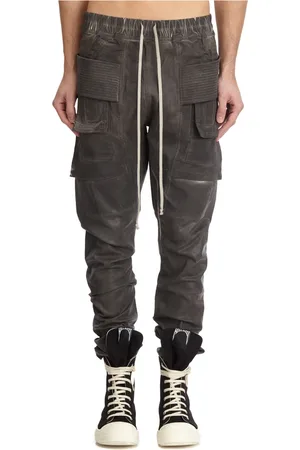 Rick Owens Heren, Broeken, Grijs, Maat: S Denim