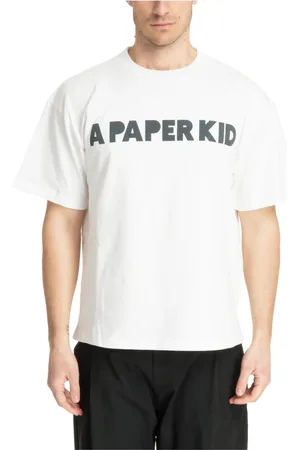 A PAPER KID Heren, Tops, Wit, Maat: S Katoen
