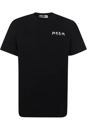 Msgm Heren, Tops, Zwart, Maat: M Katoen