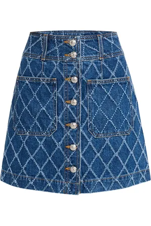 VERONICA BEARD Dames, Rokken, Blauw, Maat: L Denim