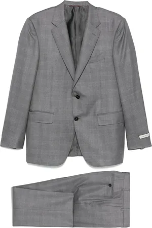 CANALI Heren, Pakken, Grijs, Maat: 3XL Zijde