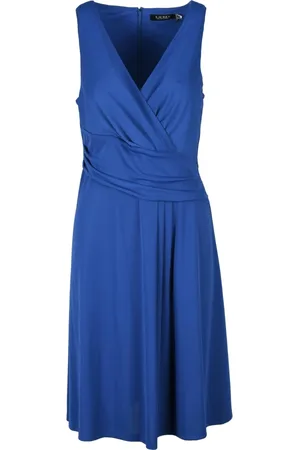 Ralph Lauren Dames, Jurken, Blauw, Maat: L Jersey