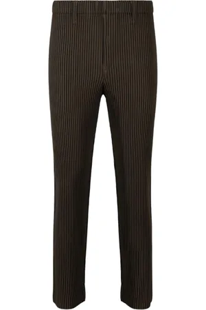 Issey Miyake Heren, Broeken, Bruin, Maat: L Wol